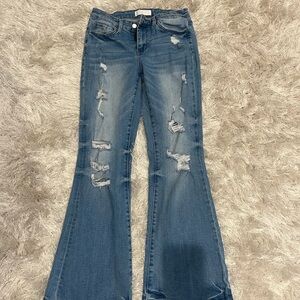 Vervet Distressed Flare Jeans
